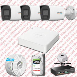Hikvision 03 İp Kameralı Colorvu Hibrit Güvenlik Kamerası